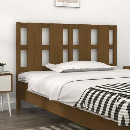 Vidaxl Sänggavel Honungsbrun 140,5x4x100 Cm Massiv Furu Brun