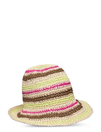 Striped Saverina Straw Hat Patterned Becksöndergaard