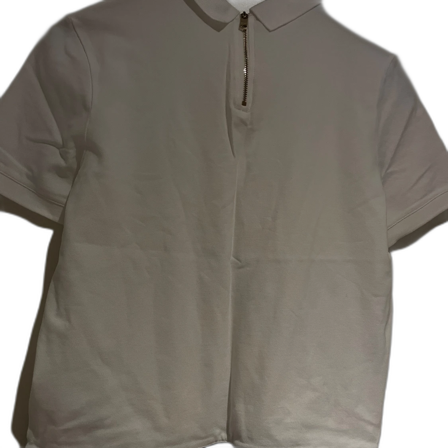 Vit piké t-shirt med dragkedja från Tommy Hilfiger