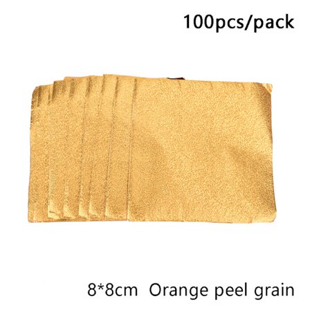 100 st/pack Gyllene aluminiumfolie Godis Choklad Cookie Wrappin