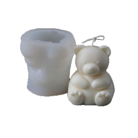 Bear Candle Form 3D Art Wax Form L