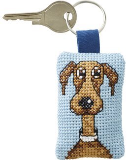 Broderikit Nøglering Hund - Permin