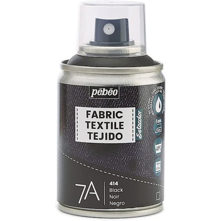 Textilfärg i spray - PÉBÉO - 100 ml - Svart - 23 Strålande färger