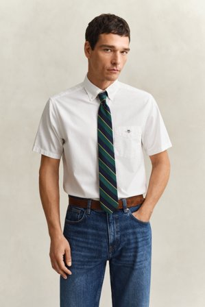 GANT Herren Classic Oxford-Hemd mit kurzen Ärmeln (S) Weiß
