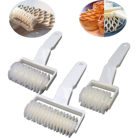 Gitterrulle Dejrulle Gitter Dejrulle Plast Dejrulle Skærer til Kager Dejrulle Gitter Bageværktøj til Fondant Bagning