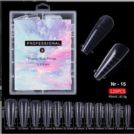 120st Nagelform För Polygel - Akrylnaglar - Nageltippar Transparent