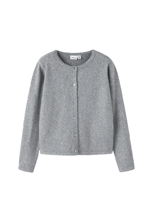 Name It Nkfsaluna Ls Knit Card Noos Tröjor & koftor Dam Grå 116