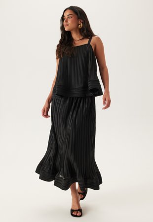 YAS riva Hw Midi Skirt Black Tøj
