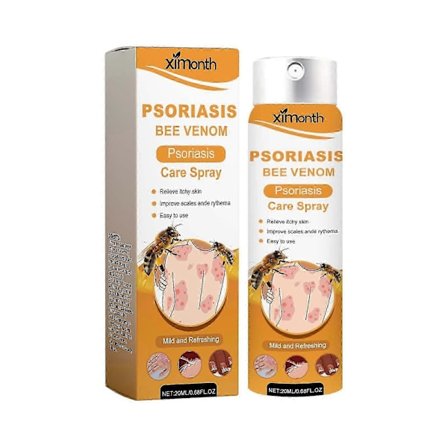 Ximonth bi-gift psoriasis spray, psoriasis spray, örtbaserad kylande och klådstillande hudvård, mjäll och ljusröd fläck spray