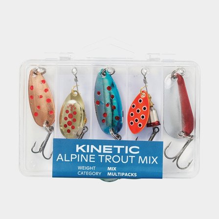 Kinetic fiskedrag Alpine Trout mix 5 stk.