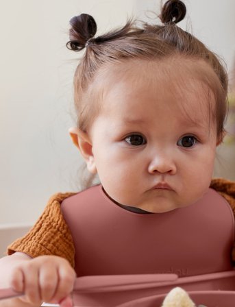 Everyday Baby Silicone Bib With Belts Nature Red - Beige - ONE SIZE