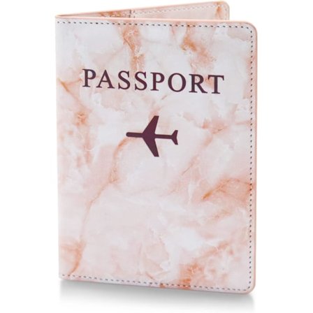 Fashion Läder Marmorering Business Passfodral Cover Case med Förvaringsficka Organizer Flygbiljett Bank