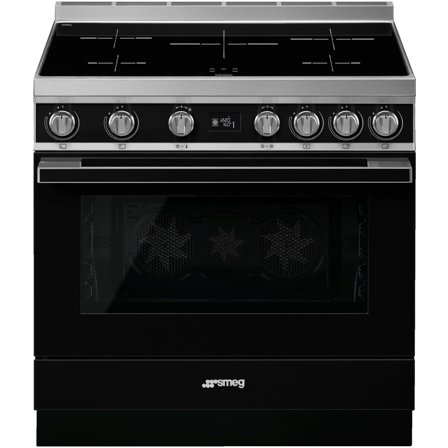 Smeg CPF9IPBL Portofino induksjonskomfyr, svart