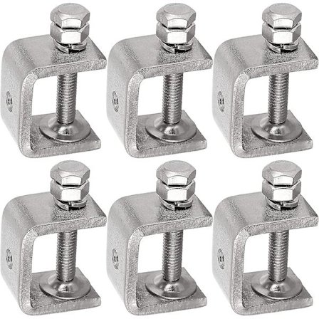 30mm Små Træbearbejdning C-Klemmer, Heavy Duty Metal Svejseklemme, Universal Rustfrit Stål Skrivebordsklemme Til Montering, Med Bred Kæbeåbning Og 