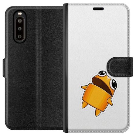 Kompatibelt Lommeboketui til Sony Sony Xperia 10 II Orange tegnet figur med store øyne og dynamisk posisjon i leken stil