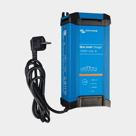 Chargeur de batterie Victron Blue Smart Charger IP22, 230 V, 12 V, 20 A / heure, avec 1 sortie, sans câble de charge