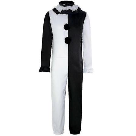 Cgmgtsn Voksne Terrifier 2 Kunst The Clown Cosplay Kostyme Jumpsuit Hatt Antrekk Halloween Karneval Drakt-Xin Jumpsuit xxL