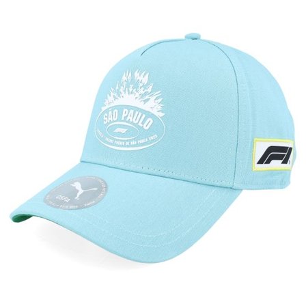 Formula One - Motor Svart adjustable Keps - F1 Logo 25 Race Special Brazil Aqua A-frame Adjustable @ Hatstore