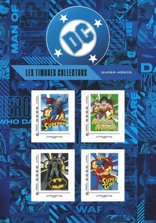 Frankrig - Superhelte - Postfrisk ark