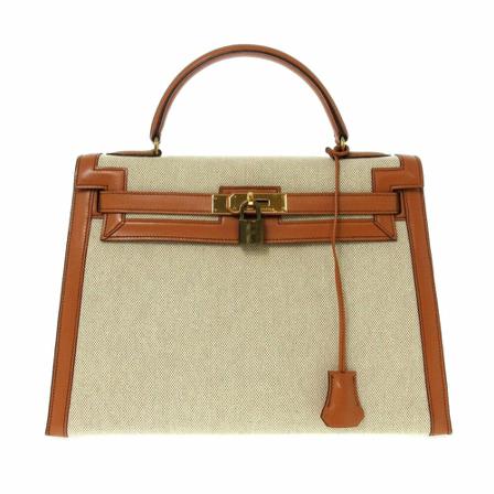 Hermès Vintage HandTass , Beige , Dames , Maat: ONE Size Vintage Tassen