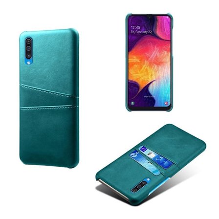 Samsung Galaxy A50 fodral med läderöverdrag - Baby Blå