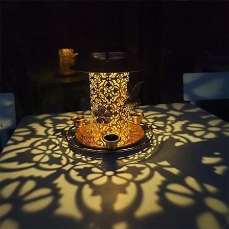 in1 Solar Fuglefoder Post Hængende Fuglehus Udendørs Fuglefoder Have Lys