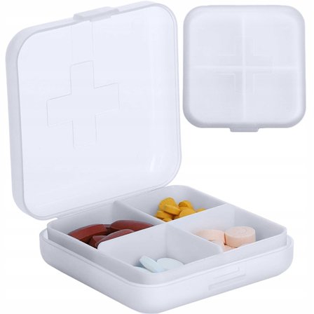 Dosett Pillerask för Medicin och Vitaminer Vit