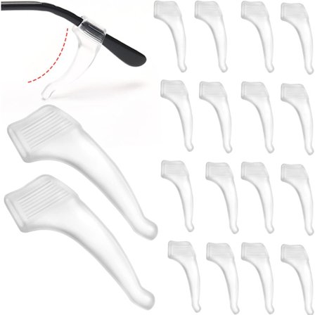 10 par (gennemsigtige) skridsikre silikone næsepuder til briller