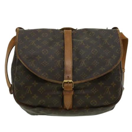 Louis Vuitton Vintage, Brown Canvas Louis Vuitton Saumur Bruin, Dames, Maat:ONE Size
