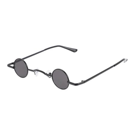 Punk-solbriller UV-beskyttelse Runde solbriller med sirkulær metallramme for kvinner og menn