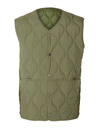 Slhrelax-Cfw Quilt Vest Ex Khaki Selected
