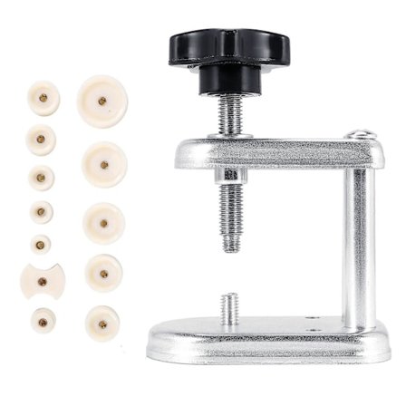 13-osainen kellonkuoren puristusmuottisarja kellon lasin etu- ja takakannen sulkemiseen