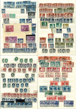 DDR 1949-1980 - Omfattende dublet samling i 4 indstiksbøger - Stemplet