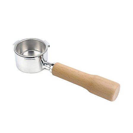 51mm Bottomless Portafilter til Kaffe med Filterkurv & Træhåndtag Udskiftning til Delonghi Ec680 Ec685 Kaffemaskine Værktøj Genanvendelige 