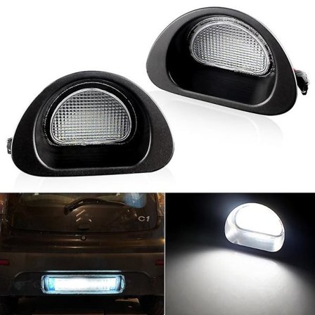 2 stk. Vita LED-skiltlys for Citroen C1 2005-13 for Peugeot 107 2005-14 Auto LED-skiltlys Bilstyling