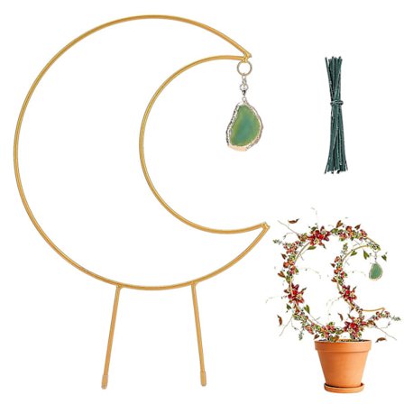 Måneformet hagetrellis klatreplante jern espalier klatrestativ innendørs utendørs plantesupport