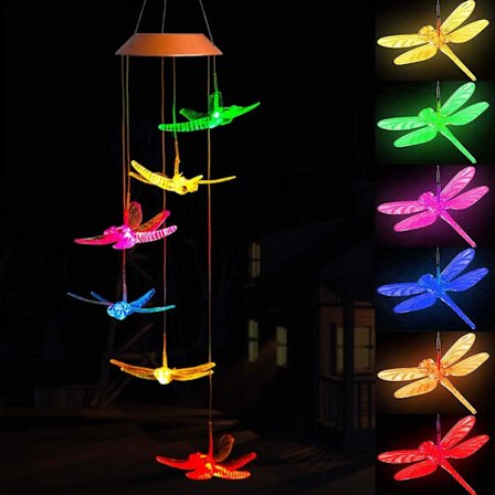 Solcelled vindklokker med guldsmed, vandtæt udendørs mobil ro