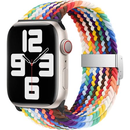 Flettet solo-rem, kompatibel med Apple Watch 49mm 45mm 42mm 4