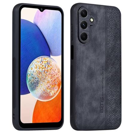 SKALO Samsung A15 4G AZNS PU-nahka suojakuori - Musta Black