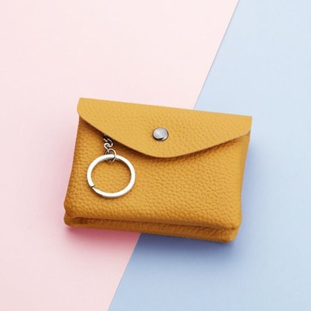 Myntpung Skinnvesker GUL