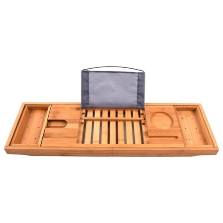 Badekarbrett i bambus, enkelt, slitesterkt, uttrekkbart badekarhylle for hjemmebad