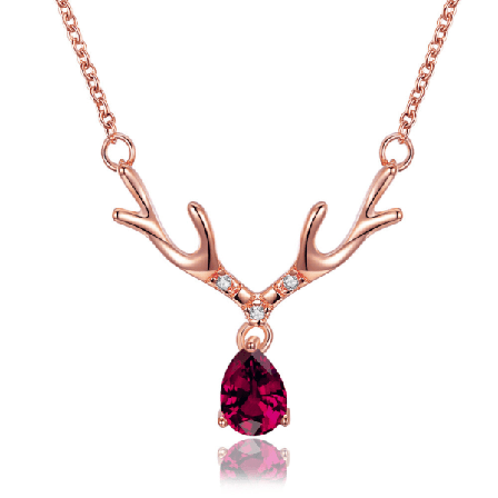 Elegant Kvinder Halskæde Jule Ornamenter Gevir Styling Rose Gold