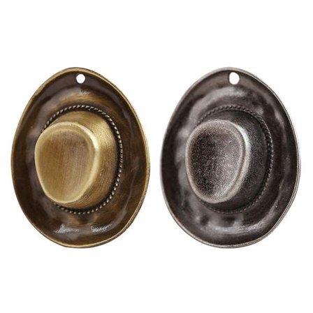 6 st antika berlocker hänge Cowboyhatt berlocker tibetanskt hänge IC