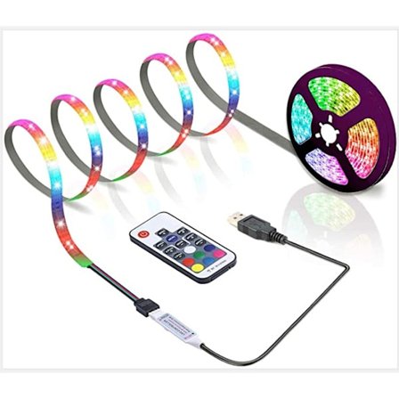 9,84 fot USB LED-lyslist, USB-lyssnor med fjernkontroll, DI