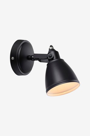 Markslöjd - Vägglampa FJÄLLBACKA 1L, IP44 - Svart - Vägglampor - Från Homeroom