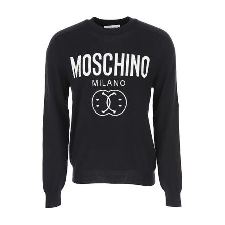 Moschino - Tröjor - Svart - Herr - Storlek: L, Herr, Storlek: L