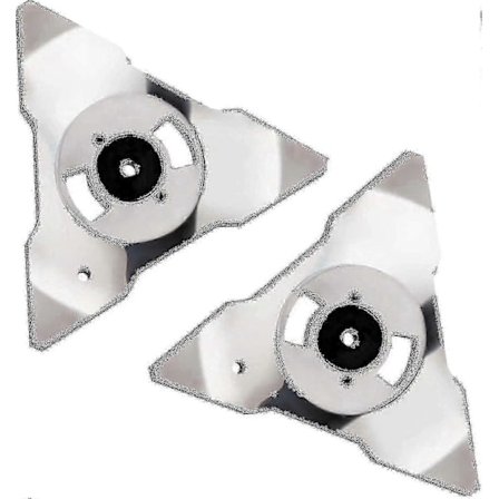 2-pak udskiftningsblade til Robomow robotplæneklipper RS TS MS RC TC MC modeller rustfrit stål 0619