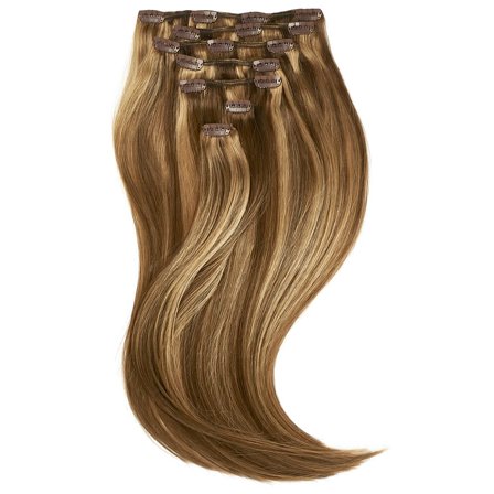 Rapunzel of Sweden Clip-on set 7 pieces 50 cm M5.0/7.4 Golden Brown Mix, Hår, Børster & Accessories, Hair Extensions