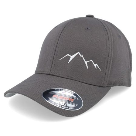 Wild Spirit - Grå flexfit Keps - Small Mountain White/Dark Grey Flexfit @ Hatstore