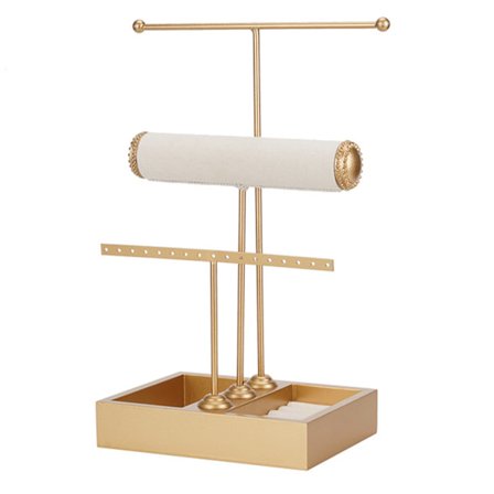 Korutelineen pidike, pöytälevyn ripustettava korujärjestäjä, 4-tasoinen